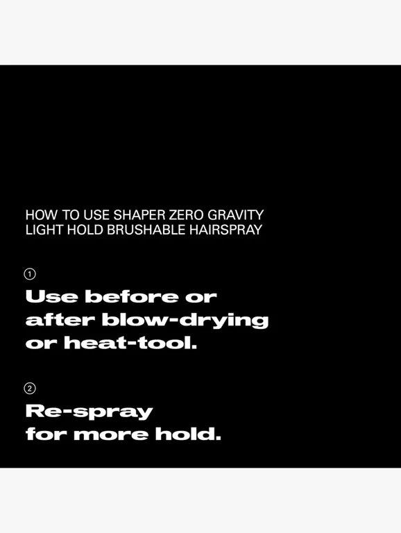 Shaper Zero Gravity Light Hold Hairspray 300mL